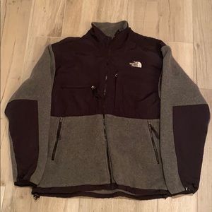 Men’s The North Face Fleece Large Gray and Black